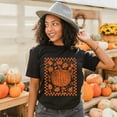 thumbnail image 2 of Pumpkin Checkered Distressed - Women's Short Sleeve Graphic T-Shirt, 2 of 16