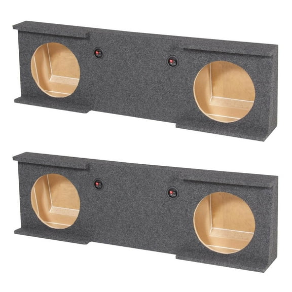 GMC Chevy Crew Cab 2007-2013 Underseat Dual 10" Subwoofer Box Enclosure (2 Pack)
