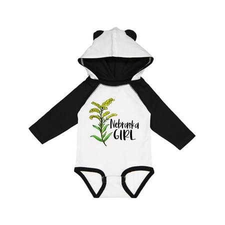 

Inktastic Nebraska Girl Goldenrod Flower Gift Baby Girl Long Sleeve Bodysuit