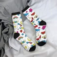 thumbnail image 5 of KLL Summer Print Cool Socks Men's Women's Crew Socks Funny Crazy Novelty Stockings, 5 of 6