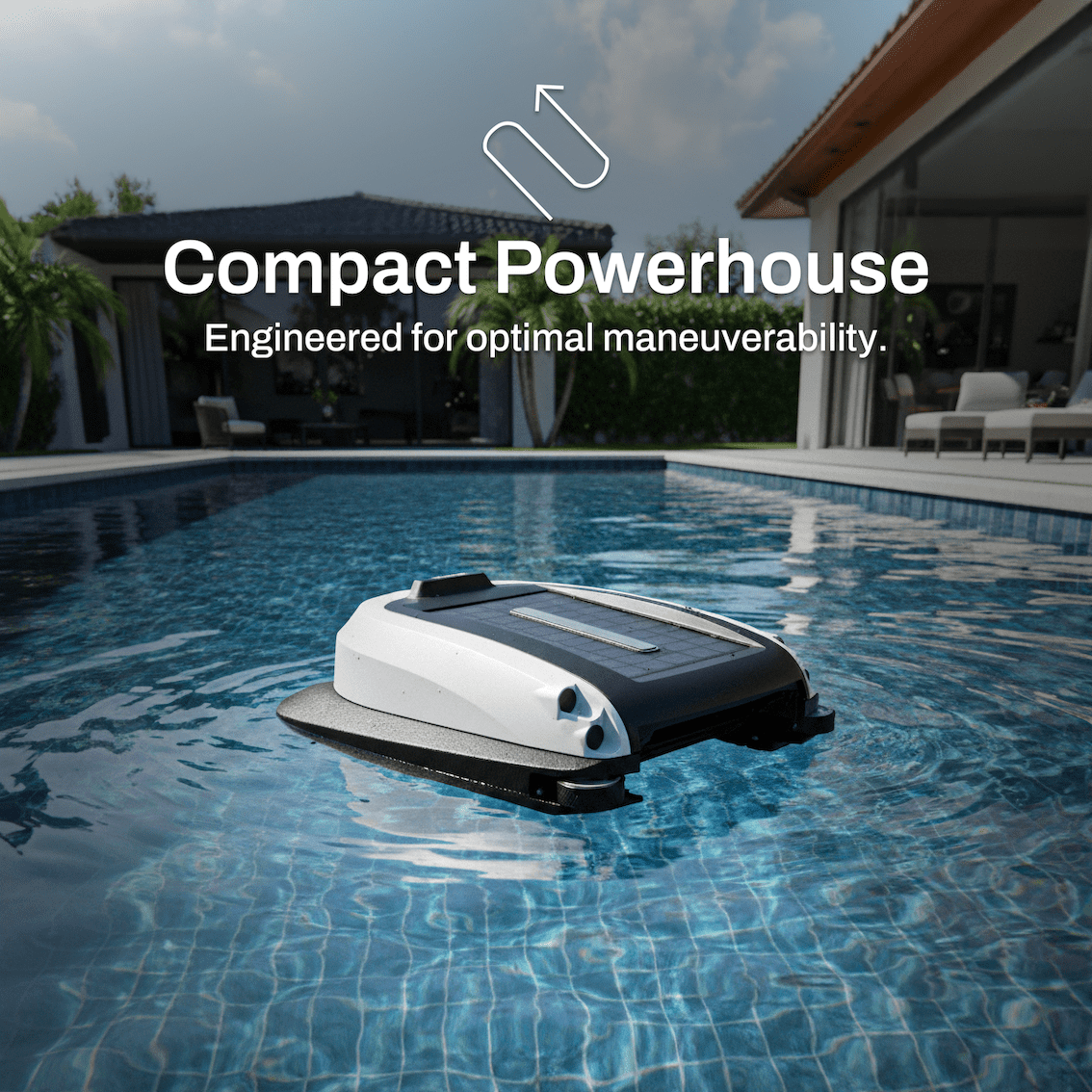 Betta Swift Solar-Powered Robotic Pool Skimmer with Dual Cleaning Mode, Soft-Contact Casing, and Large Easy-Clean Debris Basket