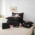 thumbnail image 6 of Feelyou Coffee Cup Child Bedding Comforter Set 7pcs, Girly Princess Bow-tie Queen Bedding Sets, Kawaii Pink Fashion Reversible Queen Sheet Sets, Ultra Soft Bedroom Decor, 6 of 8