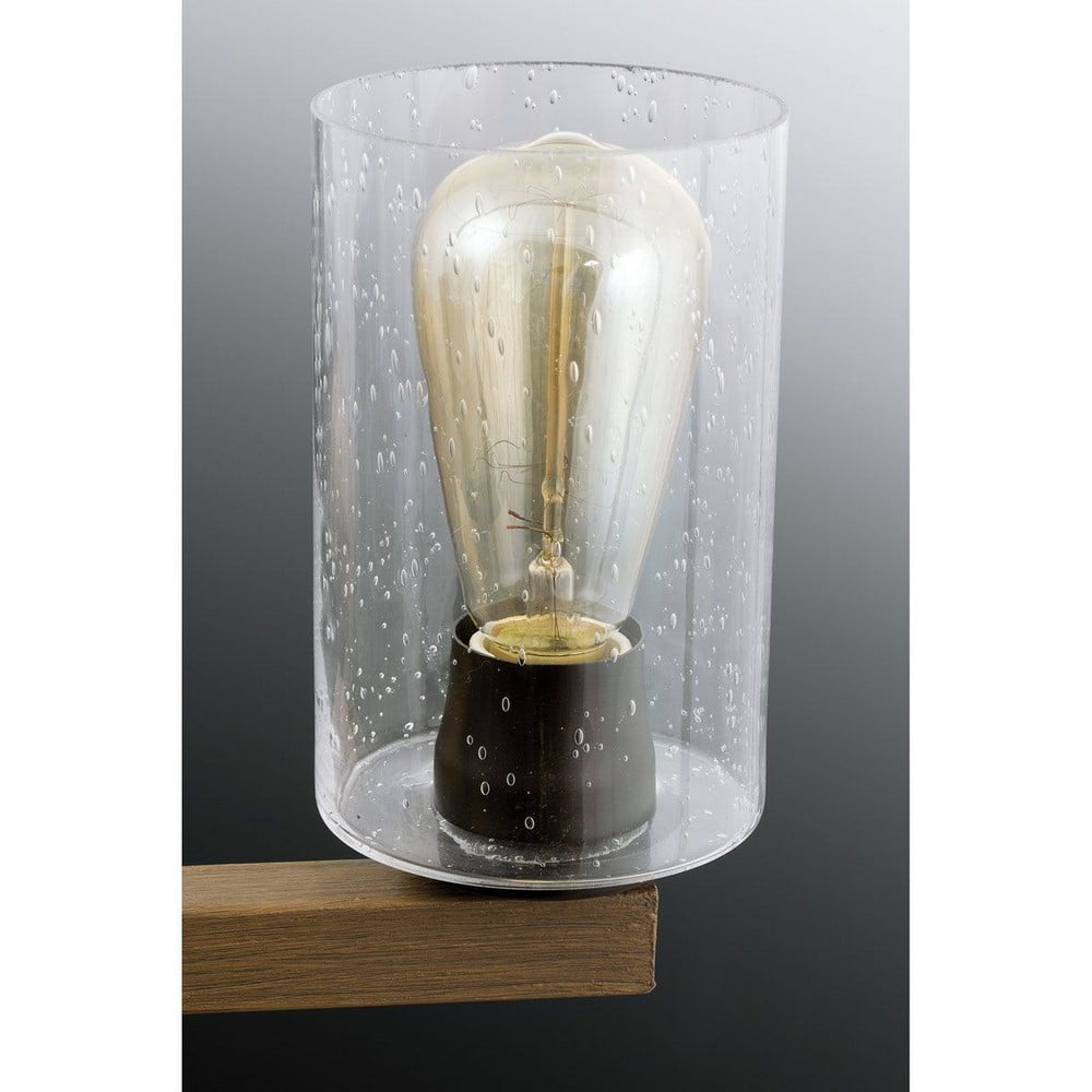 Barnes Mill Collection Three-Light Antique Bronze Clear Seeded Glass Farmhouse Bath Vanity Light