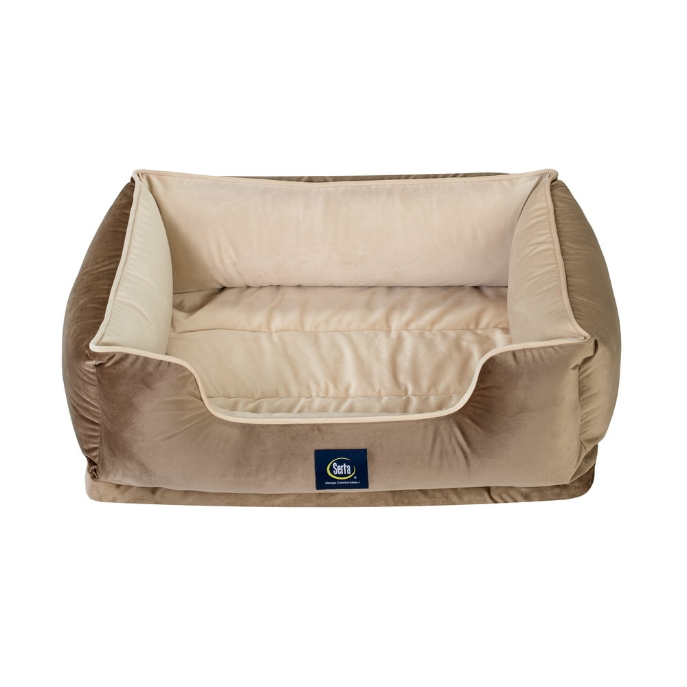 Serta Ortho Cuddler Pet Dog Bed, Medium, Brown