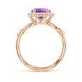 thumbnail image 2 of ANGARA Natural Vintage Inspired 1.7 ct Amethyst Flower and Vine Ring in 14K Rose Gold for Women (Size-8mm) | February Birthstone, Birthday, Anniversary, Jewelry Gift for Women | Natural Amethyst Ring, 2 of 9
