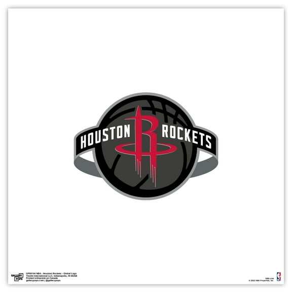 Gallery Pops NBA Houston Rockets - Global Logo Wall Art, Unframed Version, 12" x 12"