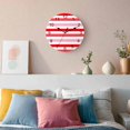 thumbnail image 3 of Wall Clock Red Pink Stripes Clocks PVC Silent Non-Ticking Battery Operated Decorative White Classic Striped Round Clock for Home Living Room Kitchen Bedroom Office School Wall Decor 14 Inch, 3 of 9
