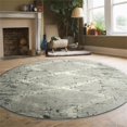 thumbnail image 2 of Pemberly Row Polyester Transitional Geometric Green 5' Round Area Rug, 2 of 2