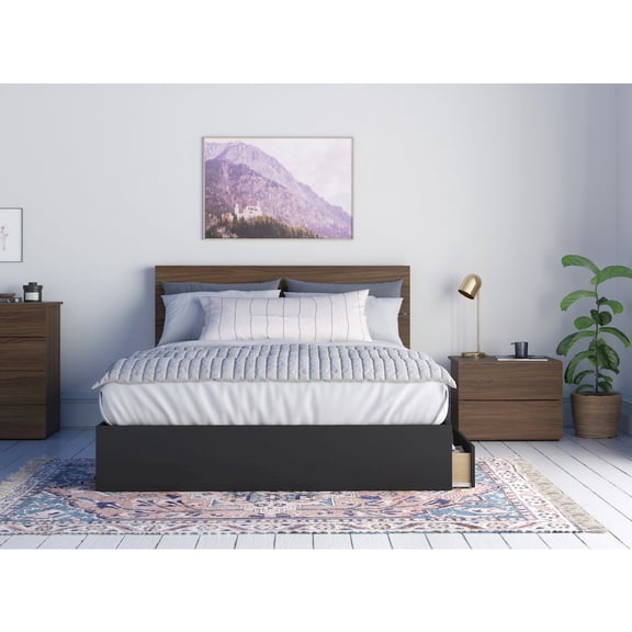 Nexera 3-Piece Bedroom Set With Bed Frame, Headboard & Nightstand, Queen