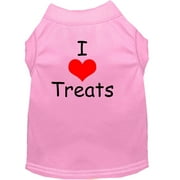 Pet Dog Cat Shirt Screen Printed, "I Love Treats"