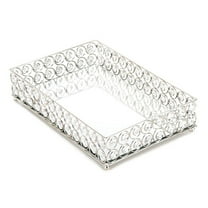 Koehler 10017443 13 Inch Shimmer Rectangular Jeweled Tray, 15.5 x 11.4 x 5 inches, No Color