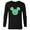 Black, variant on Disney Mickey Mouse Head Four-Leaf Clovers St Patrick’s Day - Long Sleeve T-Shirt for Men - Customized-White