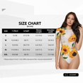 thumbnail image 5 of Salouo Sunflower 5 for Women's Short Sleeve Bodysuit,Sexy Bodysuits One Piece Round Neck Bodysuit Shapewear Tummy Control-X-Large, 5 of 7