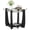 Transparent & Black, variant on Costway 32β 2-Tier Glass Coffee Table with Tempered Glass Top Bottom Storage Shelf & Wheels Transparent & Black