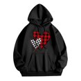 thumbnail image 3 of WEAIXIMIUNG Chandail en Molleton pour Femmes Zip Sans Capuche Col Rond Poche Imprimé Cœur Saint-Valentin Manches Longues, 3 of 3