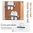 thumbnail image 3 of Worallymy Estante para zapatillas de baño colgador de zapatos montado en la pared organizador soporte para colgar toallas estante de almacenamiento azul Worallymy JD735806144, 3 of 7
