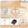 thumbnail image 6 of Yndra Rose Gold Plated Heart Necklace for Women,S925 Sterling Silver Birthstone Butterfly Pendant Necklace,Jewelry Gift for Her Wife Mom Girlfriend,Birthday Mother’s Day Gift, 6 of 10