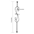thumbnail image 2 of Satin Black Iron 5-Piece Set Balusters Iron Spndles for Indoor Stairs and Balcon, 2 of 13