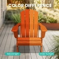 thumbnail image 5 of JUSTLET Folding Adirondack Chair, All-Weather Fire Pit Chairs, HDPE Adirondack Chairs with 2 Cup Holder, Outdoor Lawn Chair for Patio Garden, Orange, 5 of 10