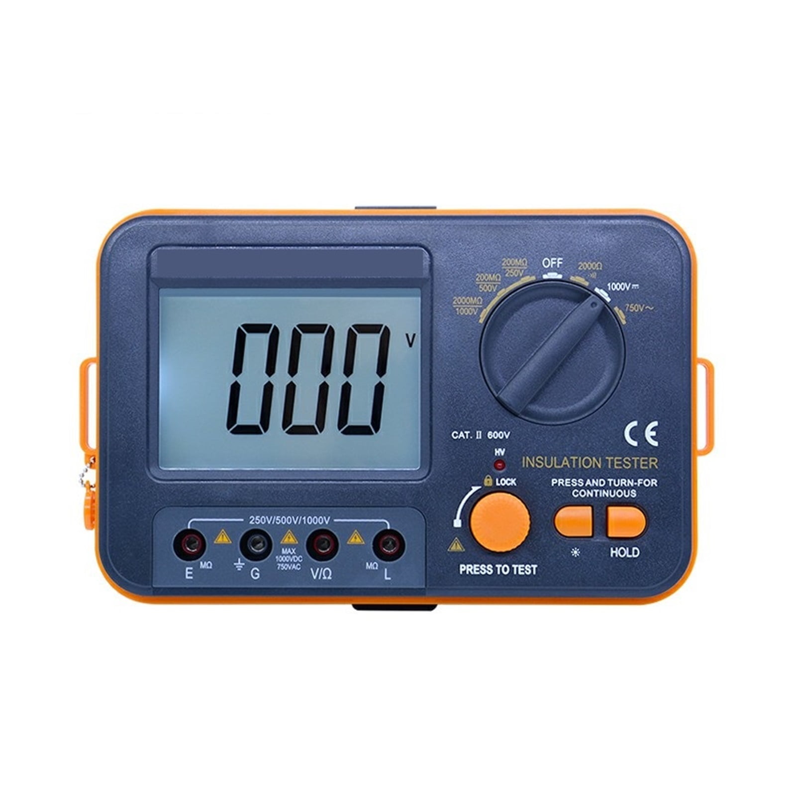 Digital Insulation Resistance Meter Tester Megohmmeter Ohmmeter Voltmeter DVM 1000V 2G W/ LCD Backlight