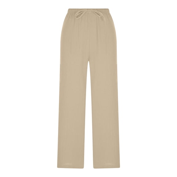 Palazzo Pants for Women Wide Leg Flowy with Pockets Elastic Mid Waist Summer Beach Vacation Outfits Lightweight