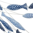 thumbnail image 4 of DecMode Blue Metal Spotted Fish Wall Decor with White Frame, 4 of 12