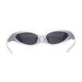 thumbnail image 4 of High Fashion Trendy Wrap Around 90s Sport Plastic Sunglasses Silver Mirror, 4 of 4