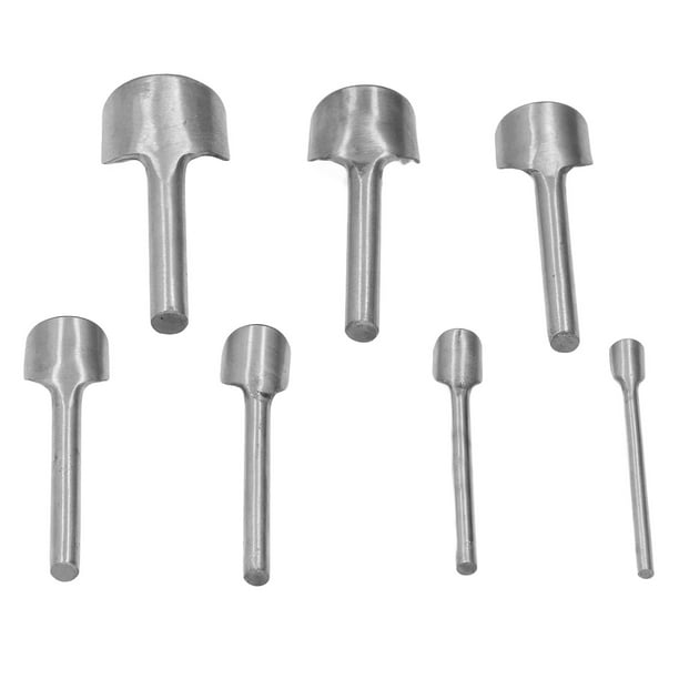 Herramientas de perforación de cuero Jadeshay 7 piezas cortador medio redondo Acero para herramientas