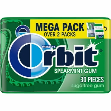 2X - Orbit Gum Spearmint Sugar Free Chewing Gum Mega Pack 30 pc