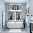 thumbnail image 3 of Christmas Kitchen Curtains Sets for Windows 24 Inch Length, Xmas Tree Bear Oil Painting Rod Pocket Window Treatments Tier Curtains and Valances Set for Bedroom/Bathroom, 3 of 8