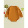 thumbnail image 5 of Musuos Baby Halloween Rompers 6 12 18 24Months Letter Print Long Sleeve Round Neck Bodysuit Infant Loose Fit Jumpsuits for Boys Girls, 5 of 10