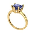 thumbnail image 3 of 2 ct Heart Cut Simulated Tanzanite Solitaire 14K Yellow Gold Womens Engagement Ring, 3 of 4