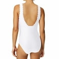thumbnail image 2 of Women's Ruffled Swimsuit V Neck Lace Up Polyester Removable Cups for Tropical Vacations, 2 of 8