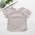 thumbnail image 2 of Jamsmile Toddlers Girls T-Shirts Summer Casual Loose Round Neck T Shirts Tops Soft Comfy Lightweight Pullover Girls Tee Shirts, 2 of 8