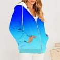 thumbnail image 2 of TAGOLD Womens Fall Winter Coat Jacket, Winter Cardigan for Womens, Women Fashion Printed Blouse Long Sleeve Tops Sweatshirt Pockets Hoodied, 2 of 5