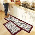 thumbnail image 5 of Kitchen Rug Mat Merry Christmas Pine Tree, Set of 2, Anti-Fatigue Non-Skid Washable Kitchen Runner Rugs, Buffalo Check Soft Comfort Rug for Kitchen, Floor Home, Front of Sink, Laundry, 5 of 6