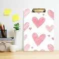 thumbnail image 2 of FORMRS Acrylic Clipboard with Low Profile Clip Standard A4 Letter Size, 12.5" x 9", Hand Drawn Hearts, 2 of 8