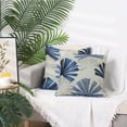 thumbnail image 6 of Unique Bargains 4 Pcs Leaves Pattern Throw Pillow Covers 18" x 18" Blue/Grey, 6 of 6