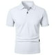thumbnail image 4 of Manga Corta de Verano Tops de Color Sólido Casual Manga Corta Cuello Redondo Doblado Hendidura Superior, Camisa de Fibra de Poliéster para Hombres, Lavado de Manos, 4 of 6
