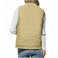 thumbnail image 5 of gbyLJF Women's Winter Puffer Vest Lightweight Solid Color Sleeveless Cardigan Zip Up Stand Collar Waistcoat Outerwear with Pocket, 5 of 7