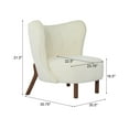 thumbnail image 3 of Jace Modern Boucle Upholstered Accent Chair, Club Chair with Solid Wood Frame, Off White, 3 of 8