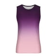 thumbnail image 3 of Penkiiy Men's Gradient Workout Tank Tops Gym Cut Off Sleeveless T Shirt Bodybuilding Fitness Muscle Athletic Tank Tops M Purple, 3 of 4