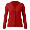 thumbnail image 5 of Vedolay Oversized Sweaters for Women Casual Long Sleeve Open Front Sweater with Pockets Red,M, 5 of 5