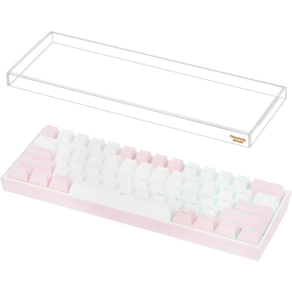 shiyou-61 Keys Keyboard Cover for Redragon K617 Water Resistant Half-Covered Acrylic Lid Anti Dust & Anti Hitting Keyboard Protection Dust Cover Compatible with Redragon K617 Keyboard Accessories