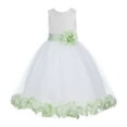 thumbnail image 2 of Ekidsbridal White Floral Lace Heart Cutout with Petals Flower Girl Dress Formal Photoshoot Father Daughter Dance Ballroom Gown 185T 5, 2 of 3