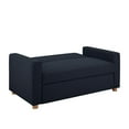 thumbnail image 6 of Serta Tennyson Scandinavian Convertible Loveseat with Full Size Sleeper, Navy Blue Woven Fabric, 6 of 7