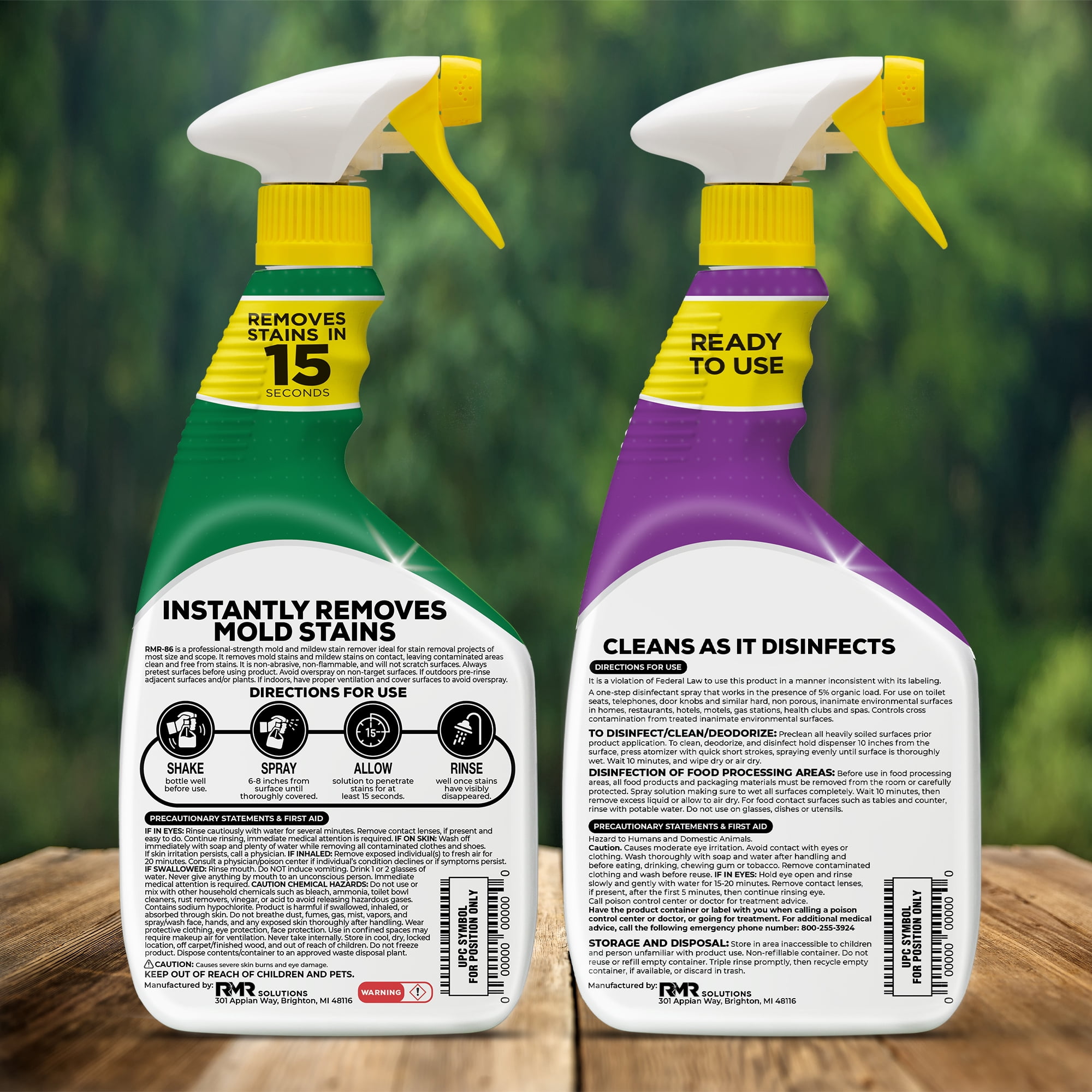 RMR Complete Mold Killer & Stain Remover Bundle, 2-32 Oz. Bottles