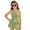 Green and White - Floral, variant on DISNIMO Floral Print Girls One Piece Swimdress with Skirt Sleeveless Bathing Suit Soft Stretch Swimsuits U Neck Swimwear Hawaiian Summer Swim Dress