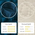 thumbnail image 3 of Exclusivo Mezcla Bed Quilt Set King Size for All Seasons, Stitched Pattern Quilted Bedspread/ Bedding Set/ Coverlet with 2 Pillow shams, Lightweight and Soft, Dark Blue, 3 of 7