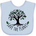 thumbnail image 3 of Inktastic Save the Planet Tree Design with Green Leaves Boys or Girls Baby Bib, 3 of 4